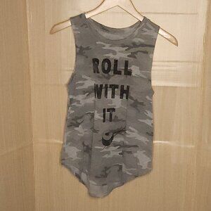 Grayson Threads Grey Camouflage Sushi Tank Top XS